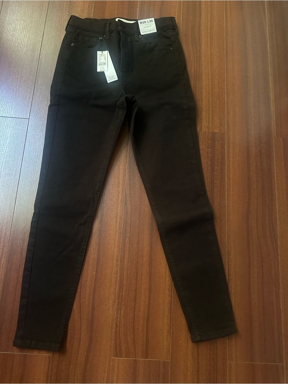 Topshop Black Skinny High-Rise Jeans